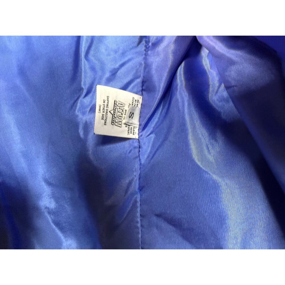 Rare Vintage Stampede Royal Blue Fringe Leather Jacket Women’s Small Western - Picture 8 of 8